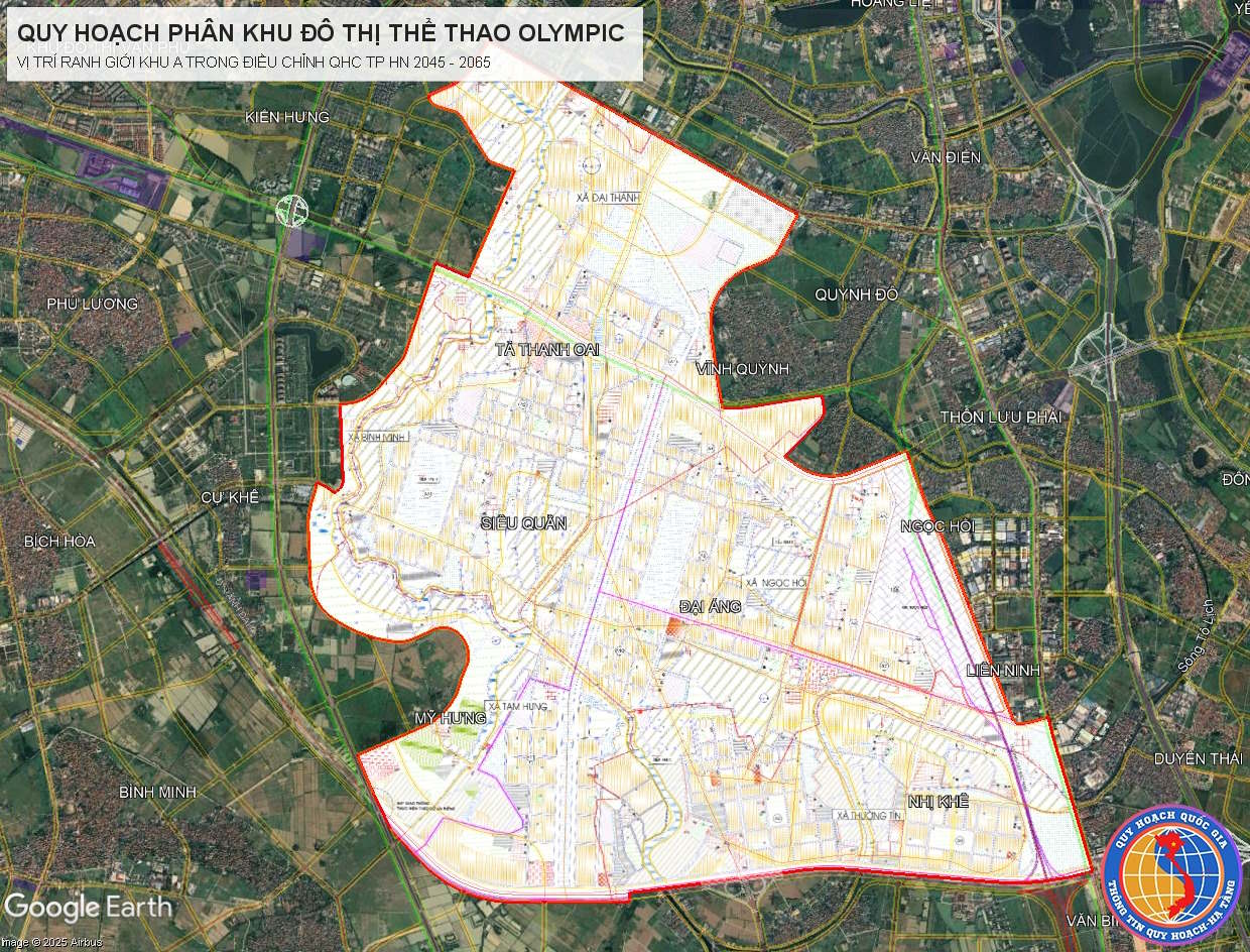 Quy hoạch Khu A – Phân khu Đô thị Thể thao Vinhomes Olympic Ngọc Hồi