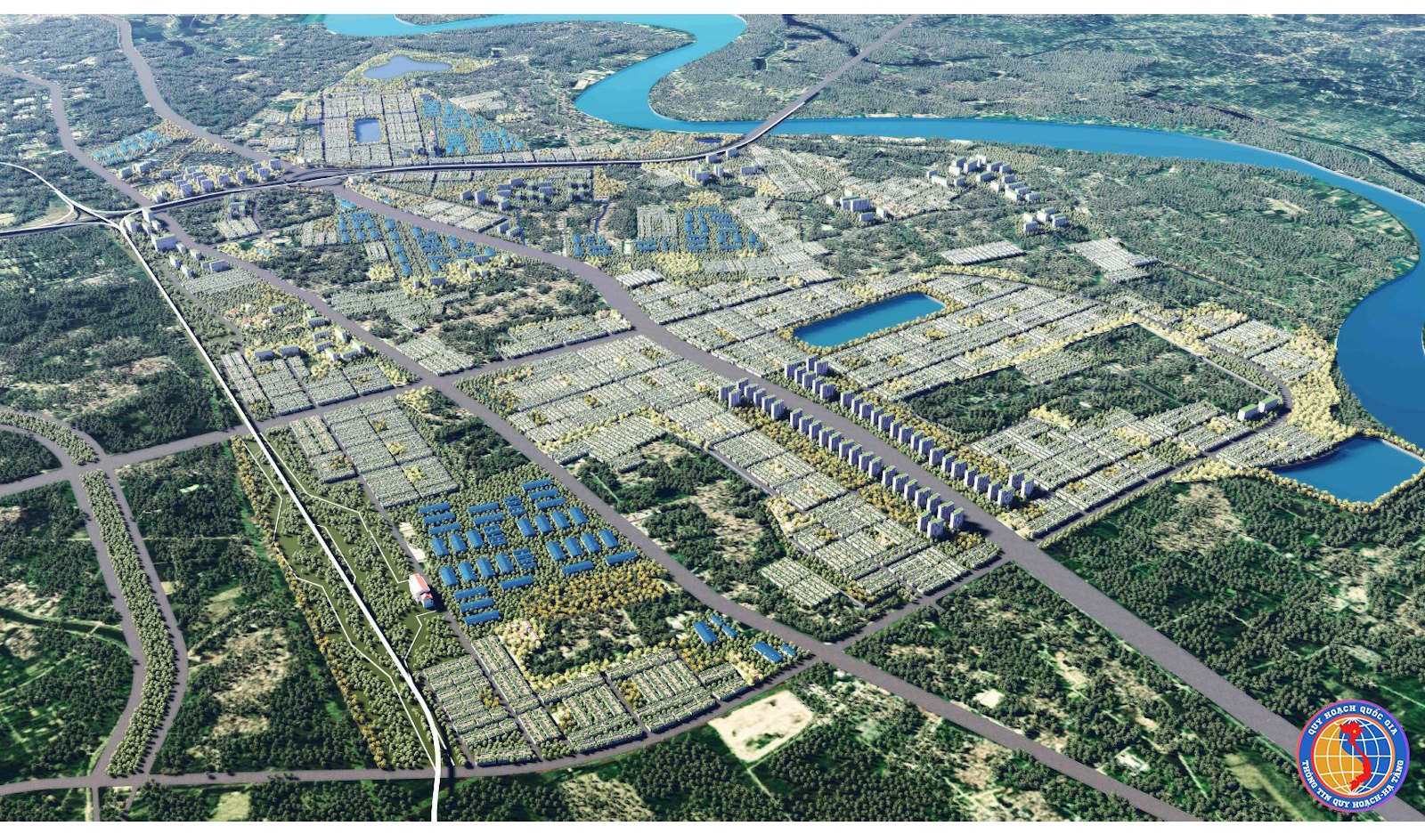 Phối cảnh 3D tổng thể Khu C - Đô thị Thể thao Olympic Ngọc Hồi