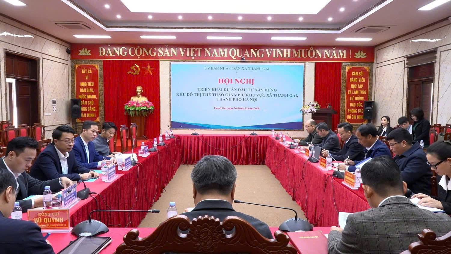 TRIỂN KHAI DỰ ÁN ĐẦU TƯ XÂY DỰNG KHU ĐÔ THỊ THỂ THAO OLYMPIC KHU VỰC XÃ THANH OAI