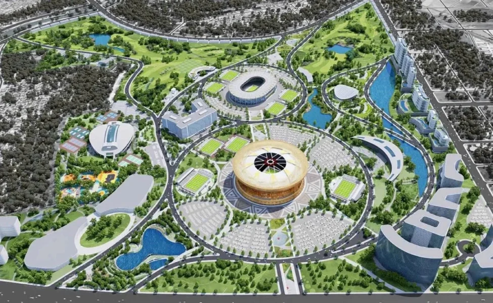 Toàn cảnh Sân vận động Trống Đồng - Biểu tượng kiêu hãnh tại trung tâm Vinhomes Olympic