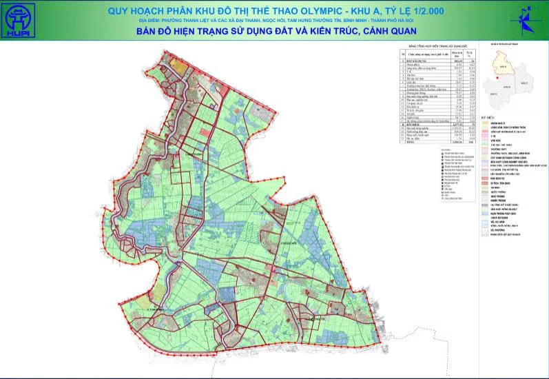 Hiện trạng sử dụng đất tại phân khu A